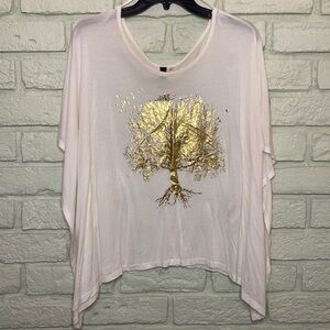 White Top with Gold Tree Design